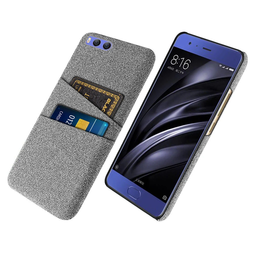

Mi 6 For Xiaomi Mi6 Mi 6 5.15"inch Dual Card Fabric Cloth Luxury Business Cover for Xiaomi Mi 6 Mi6 Wallet cover Coque Funda