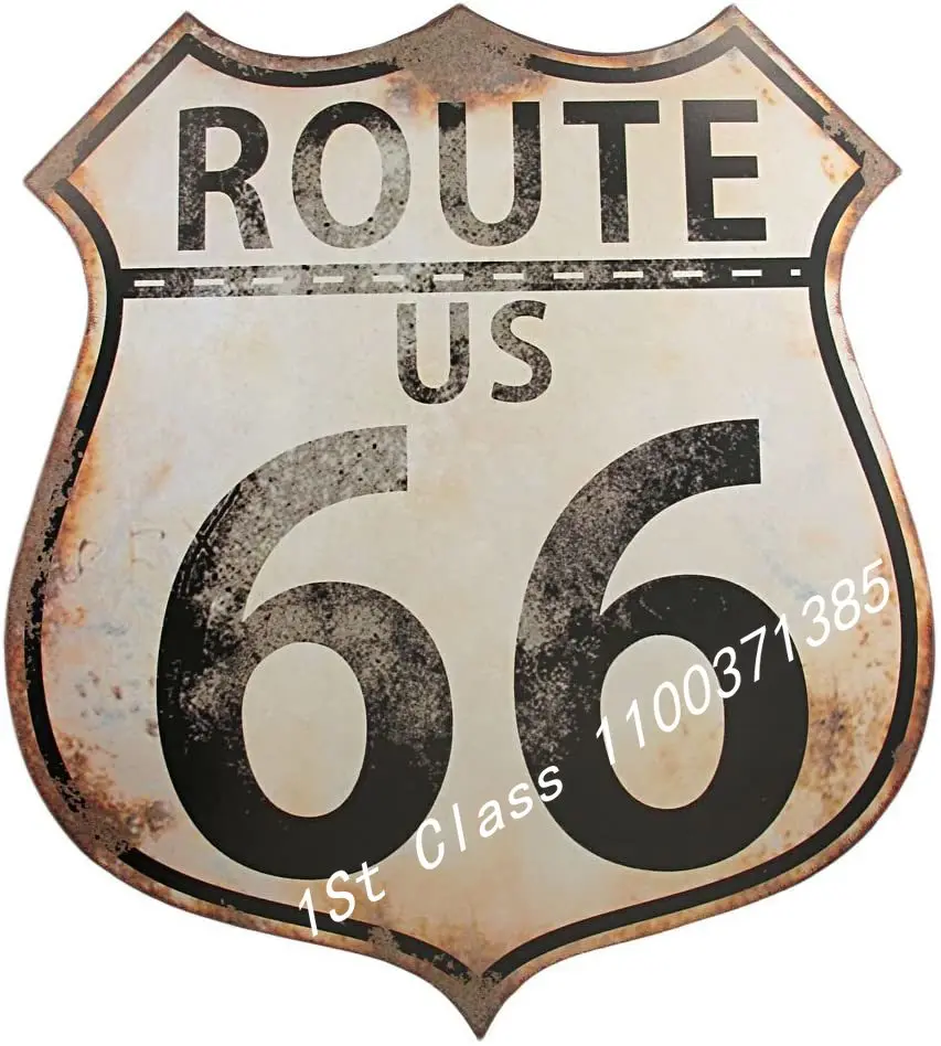 

Things2Die4 Distressed Finish US Route 66 Metal Wall Sign Highway