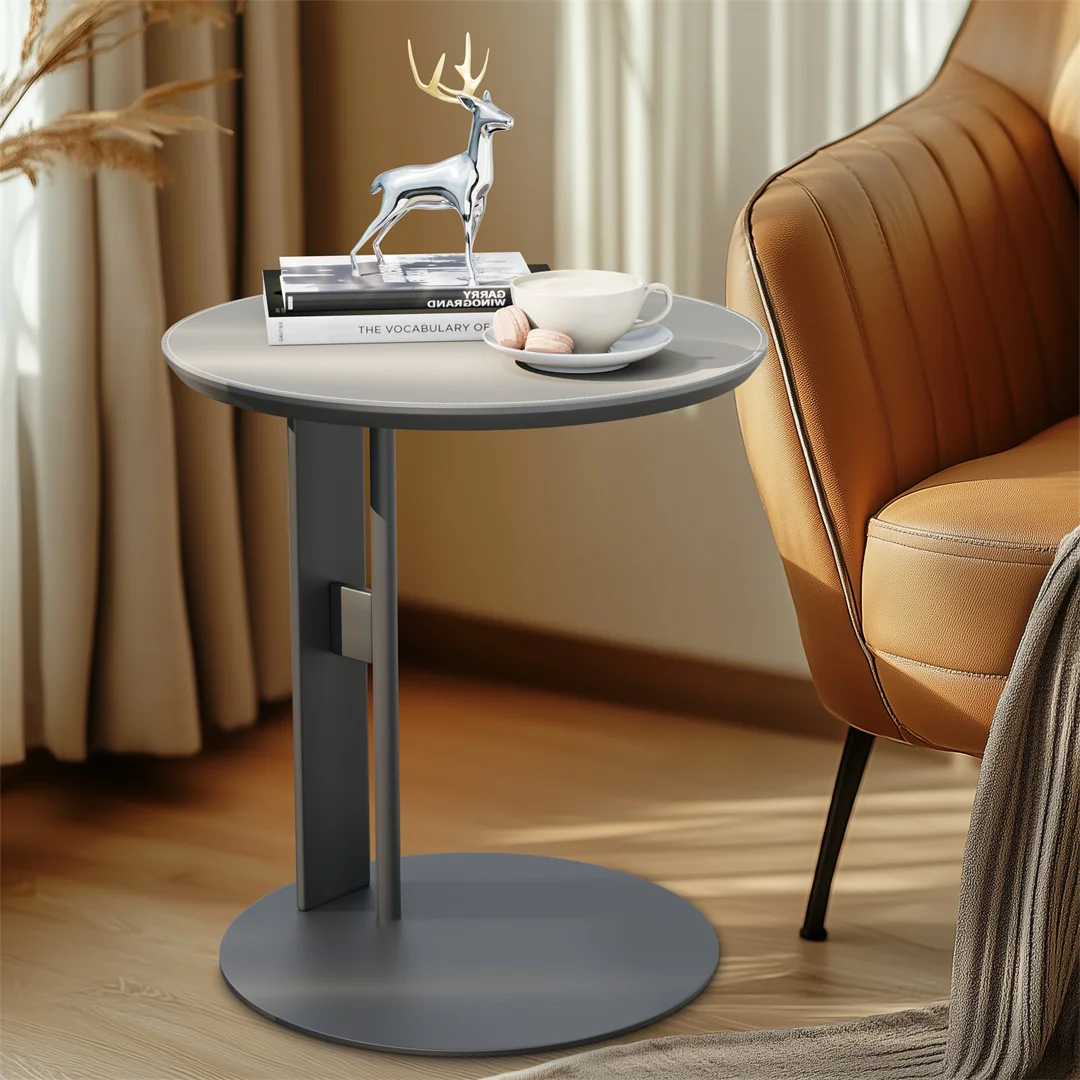 LUVODI C-образный боковой столик ретро-столик для дивана с седлом кожаный Настольный