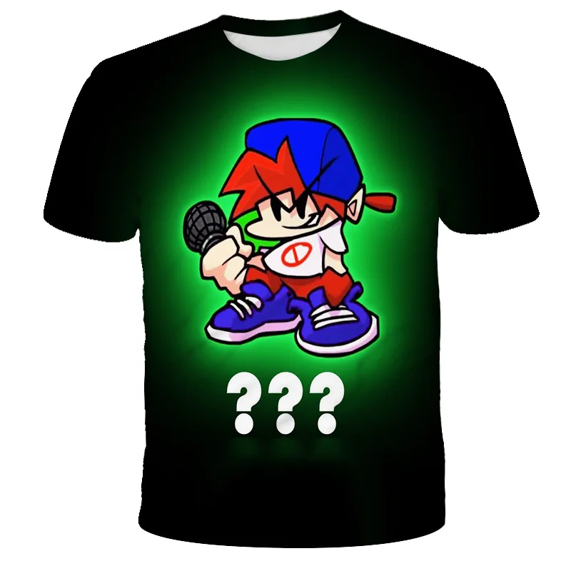 

2022 Boys Fashion Pop Games 3D Clothing Friday Night Funkin Kids T-Shirts Girls Clothes Summer Beach T-Shirts