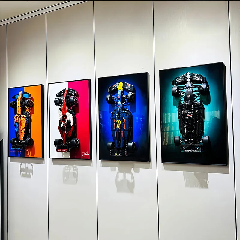 Фото 31,5-дюймовая металлическая настенная подставка для дисплея LEGO F1 42207 42206 42171 42141, для CADA C64005 C44, модели автомобилей Building Blocks №4