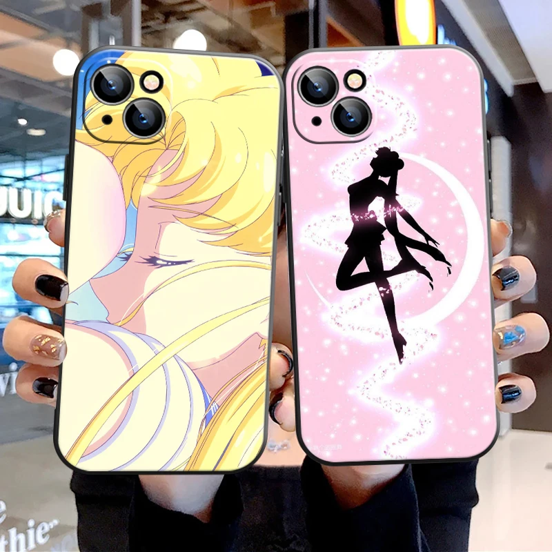 

Sailor Moon Girl Anime Phone Case For iPhone 11 12 13 Pro MAX 7 8 6 6S Plus SE 2020 X XR XS MAX 13 12 Mini EVA Carcasa Soft TPU