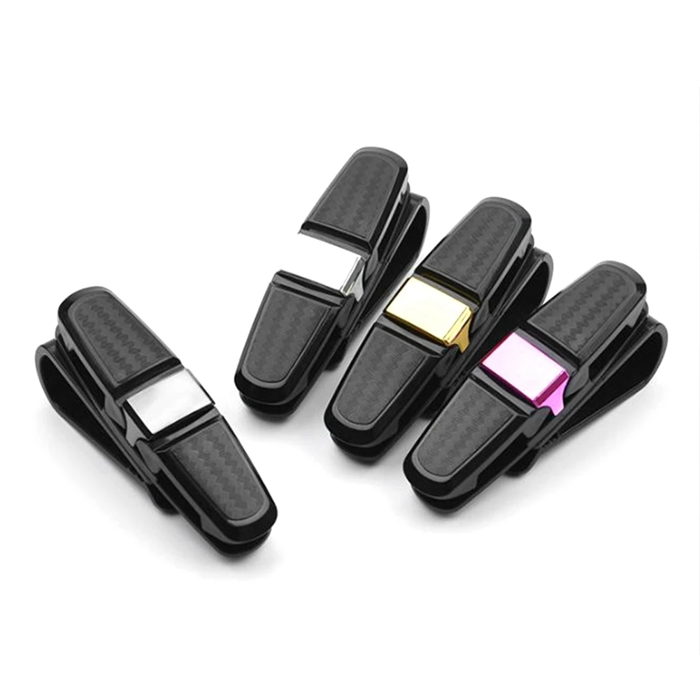 

4Pcs Car Visor Sunglass Holder Frame Visor Pen Holder Multipurpose Car Visor Accessories for Glasses Card Pen Ticket