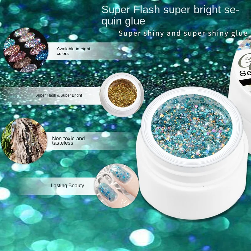 

Блестящий Гель-лак для ногтей, 8 цветов