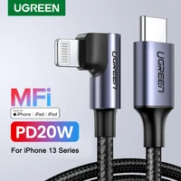 ugreen mfi 20w pd iphone cable usb c to lightning cable for iphone 13 12 mini pro max fast charging data cord for ipad macbook