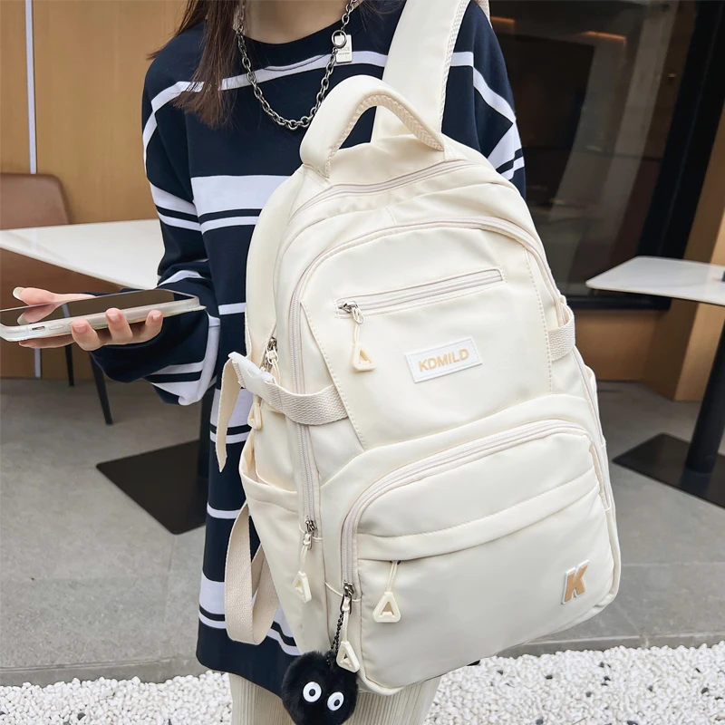

JULYCCINO Multifunction Waterproof Buckle Backpack Korean Style School Bag Student Shoulder Bag Teenage Girls Laptop Backpacks