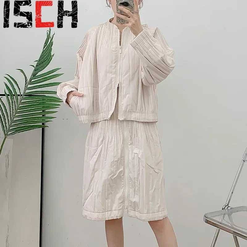 Плиссированный хлопковый костюм с юбкой для домашних животных женский 2024 осень и