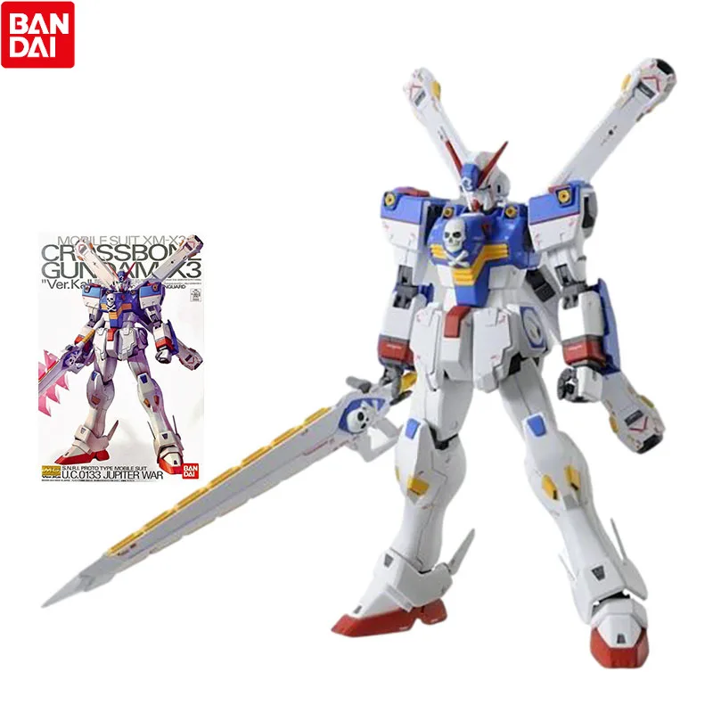 

Bandai Gundam Model Kit Anime Figure PB MG 1/100 XM-X3 Crossbone Gundam X-3 Ver.Ka Gunpla Action Toy Figure Toys for Children