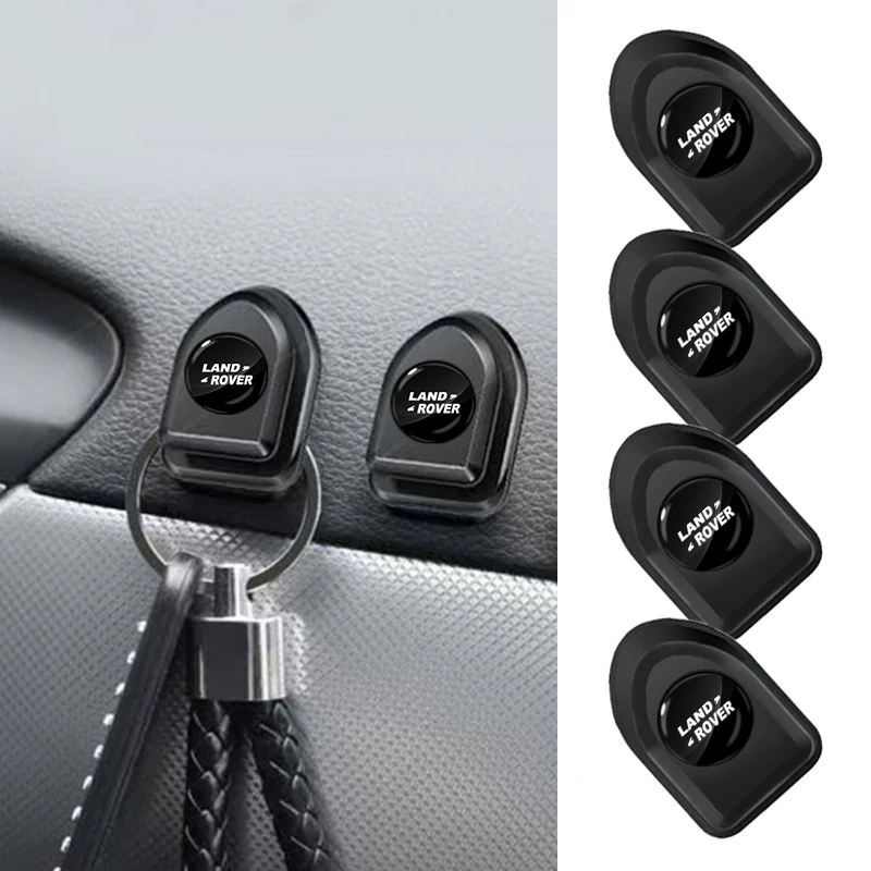 

4pcs Car Logo Styling Hook Multifunctional Key Storage Rack For Land Rover Range Hat Series 3 Defender Discovery 2 3 4 5 Sports
