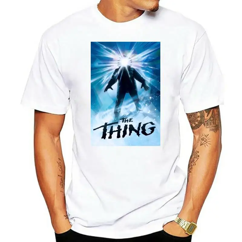 

Футболка The Thing, класс научной фантастики, страх, телефон, постер, футболка для взрослых, оригинальная хлопковая футболка высокого качества, европейский размер