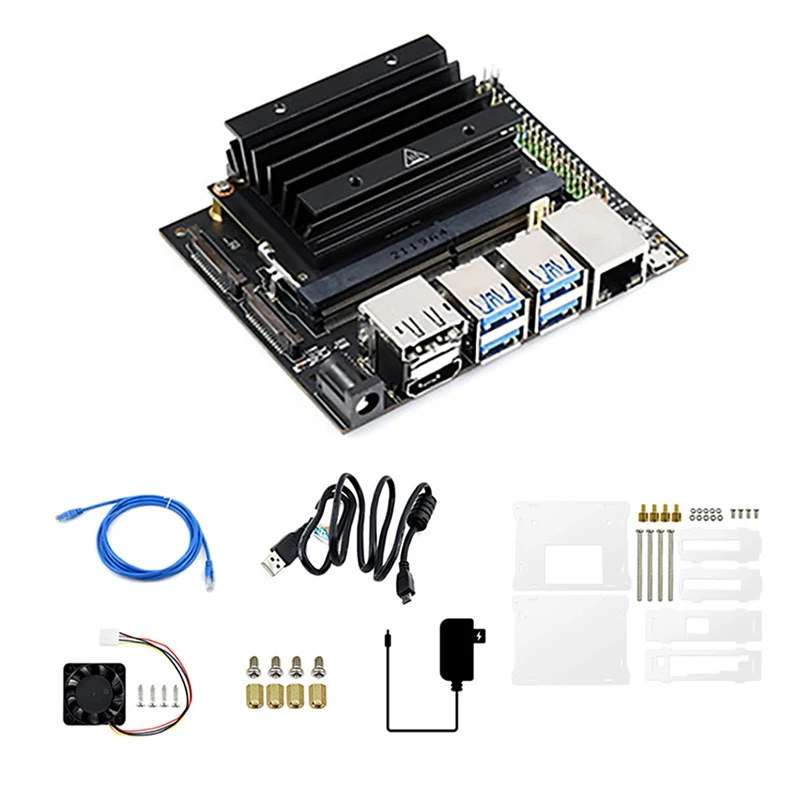 

For Jetson Nano Developer Kit 4GB+16GB EMMC Module AI Artificial Intelligence Development Board With Fan+Shell
