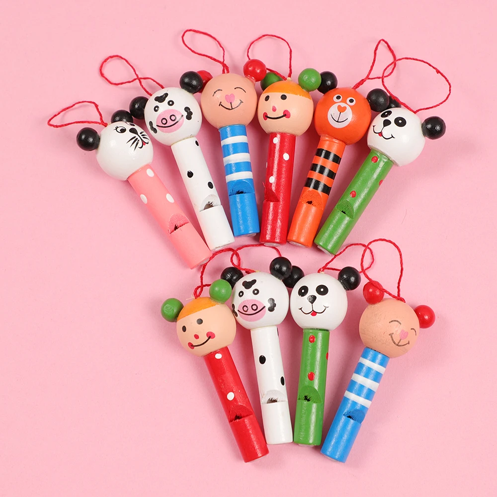 

8Pcs Cute Animals Wooden Whistle Musical Instruments Toys for Kids Birthday Party Favors Baby Shower Pinata Fillers Goodie Bag