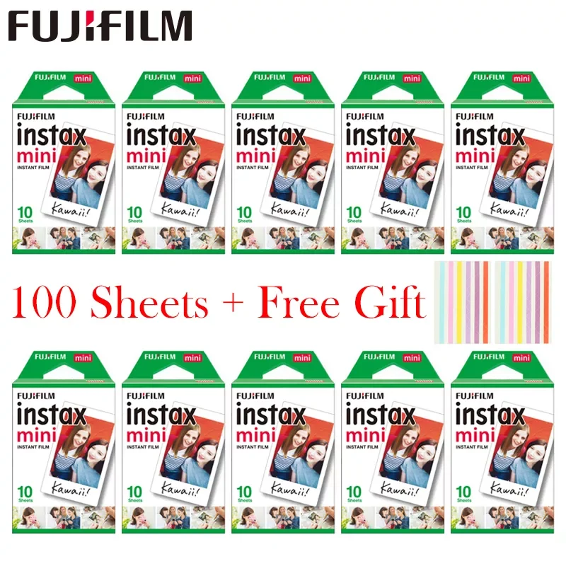 

20 - 100 sheets Fujifilm Instax Mini White Film Instant Photo Paper For Instax Mini 11 8 mini 9 7s 9 70 25 50s 90 Camera SP-1 2