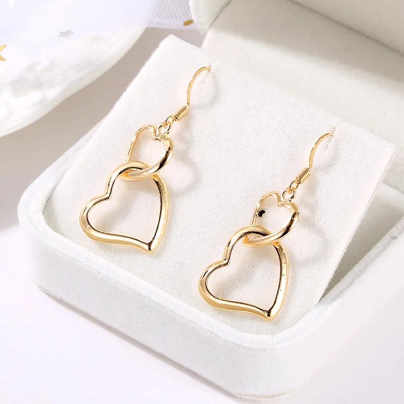 

Hollow Women’s Heart Shape Cute Drop Earrings 2023 Fashion Love Statement Earring for Women Jewelry Gifts