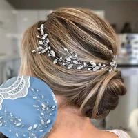 wedding headband pearl bridal hair accessories headpiece women decorative hair vine wedding hair jewelry pearl hair ornaments