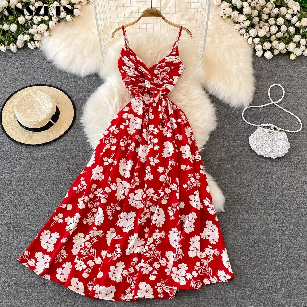 Весенне-летнее сексуальное платье ANSZKTN с полым принтом и тай-дай кружевное