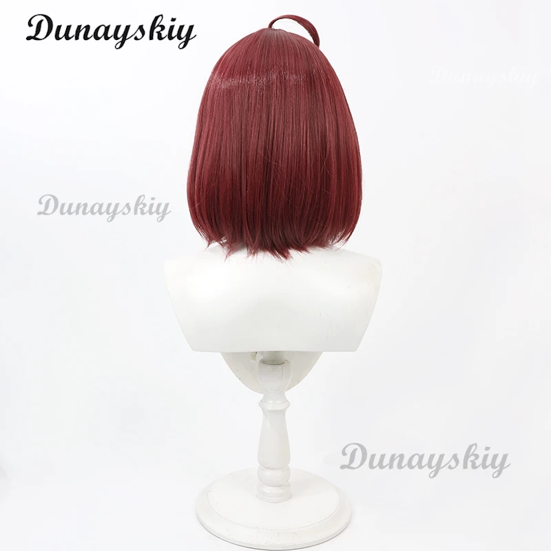 Аниме Дандан Косплей Момо Аяс Парик Короткий Винно Красный Бобо Термостойкие