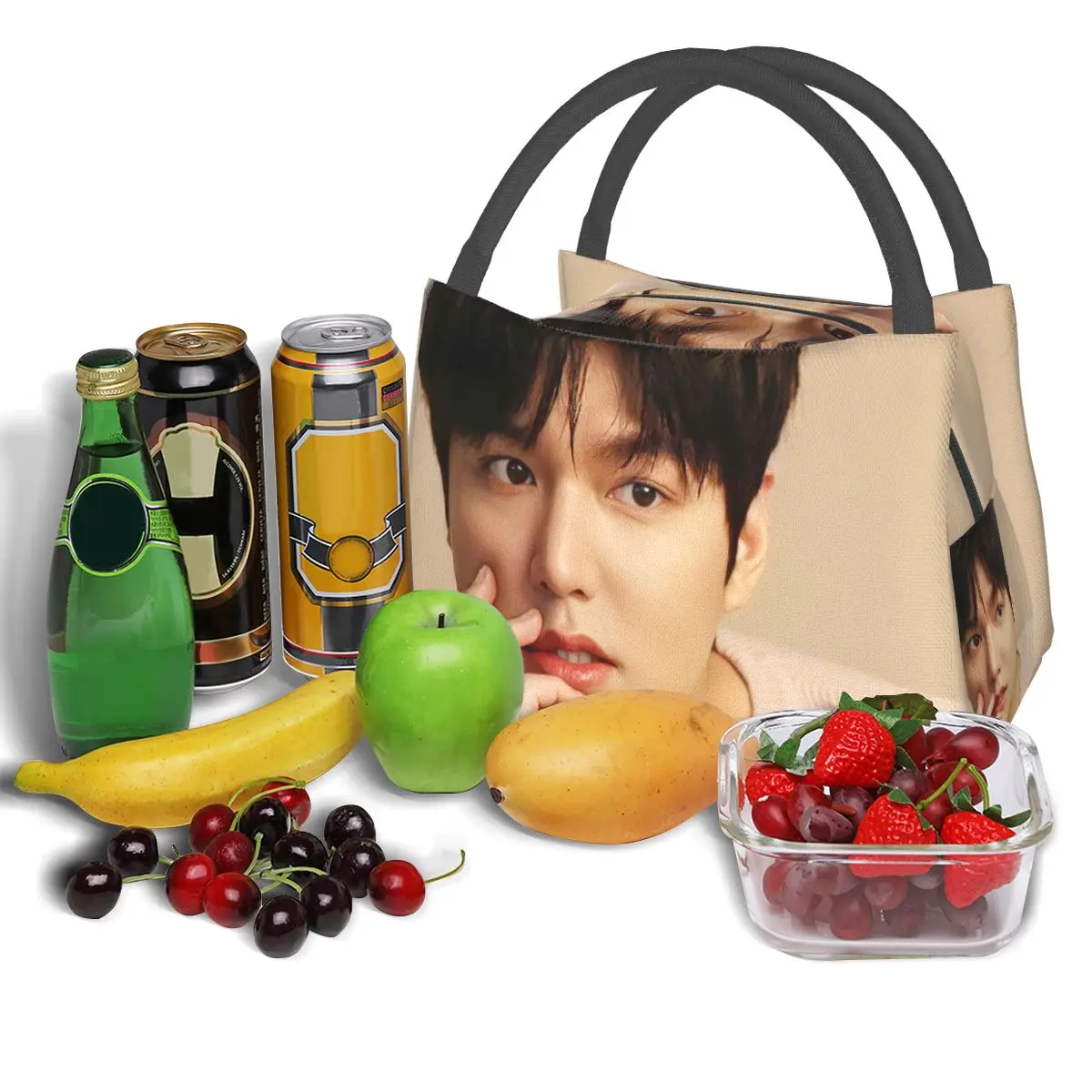 Фото Термосумка для обедов Kpop Lee Min Ho для женщин и детей, герметичные контейнеры для еды, термосумка-тоут №5