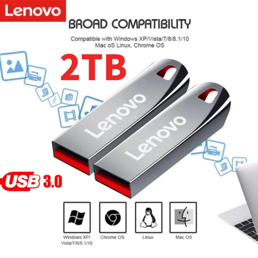 

Usb-флеш-накопитель Lenovo объемом 1 ТБ, Usb-флешка, водонепроницаемый Usb-накопитель 3,1 дюйма, USB-флешка, флеш-накопитель 256 ГБ для телефона/ноутбука