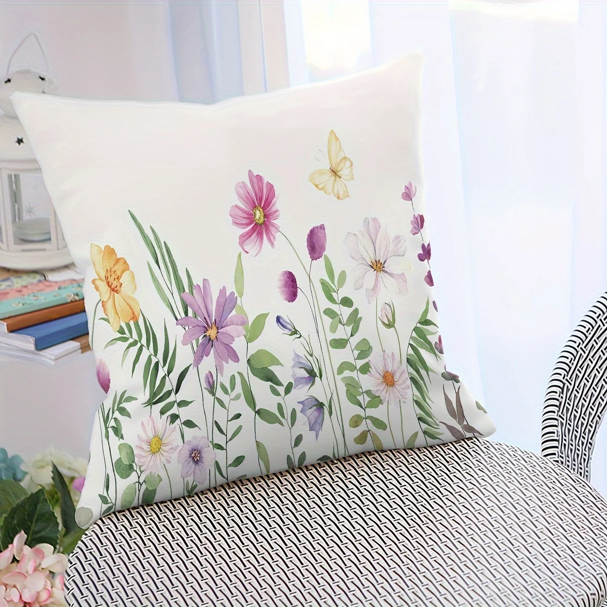 1 шт. декоративная подушка в виде цветов ветвей Листьев бабочек