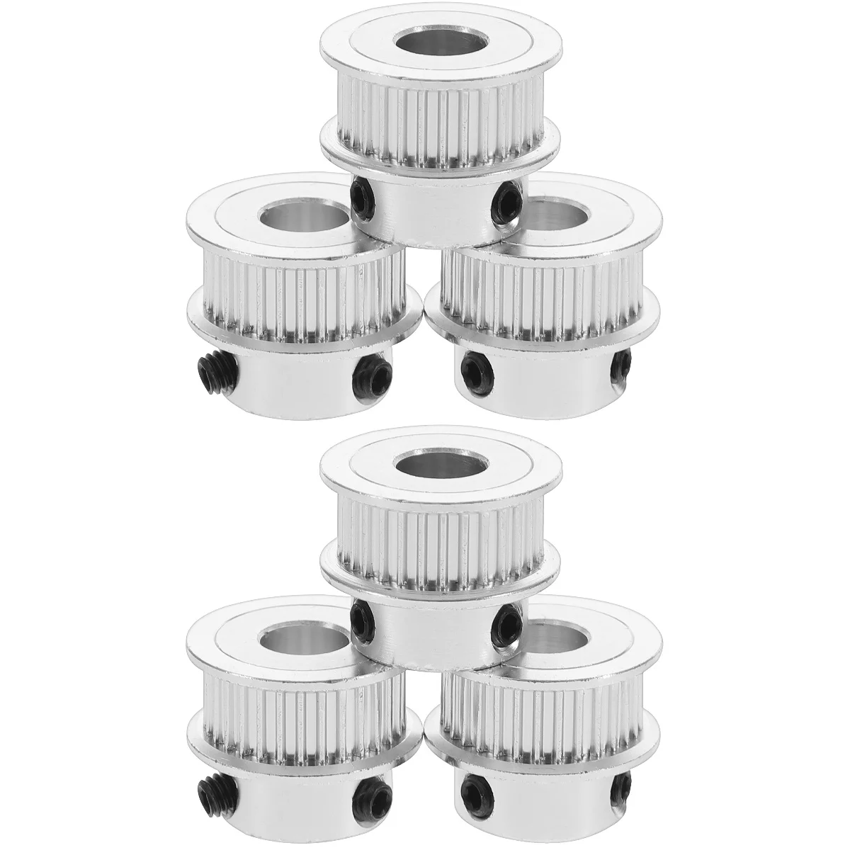 

6 pcs Synchronous Wheel 30-tooth Timing Pulley Wheel Gear Clamp Mount Pulley