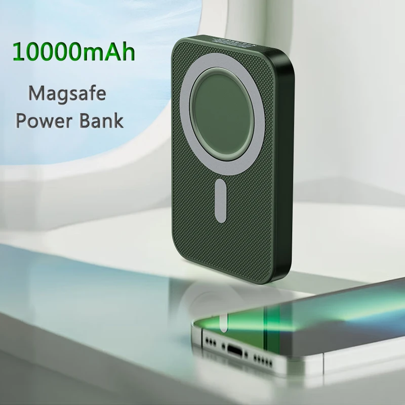 

10000mAh Power Bank Mini Wireless Magsafe Fast Charging Stand Battery External Portable Power Bank For iPhone 14 13 12 11
