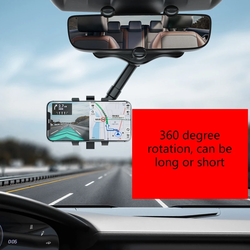 

Car Phone Mount Rearview Mirror Bracket Clip Phone Stand for Safe Effortless Drive Upgrade More Stable Hook