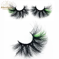 abestyou 40styles 20 25mm 3d tail colored white red orange rose pink purple blue yellow and black fluffy thick long mink lashes