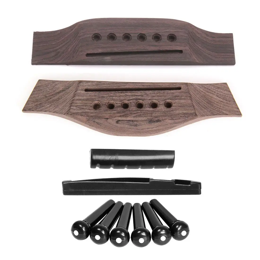 

Replacement Acoustic Guitar Accessories DIY Guitar Tailpiece Wooden Bridge Improve Sound Quality Fixed Saddle