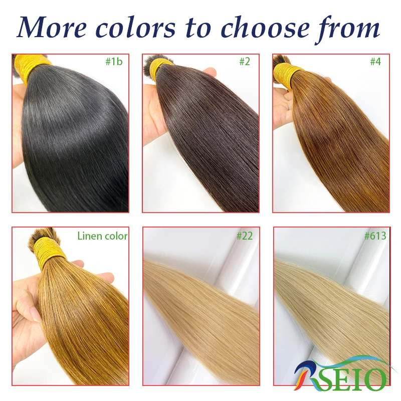 Высококачественные натуральные человеческие волосы для наращивания RSEIO черные