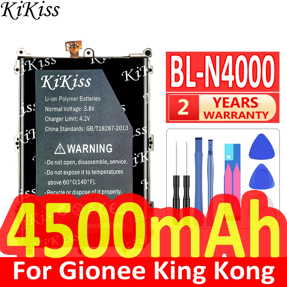

Мощная батарея 4500 мАч KiKiss BL-N4000 BLN4000 для Gionee King Kong ELIFE GN5001 GN5001S V187 мобильный телефон