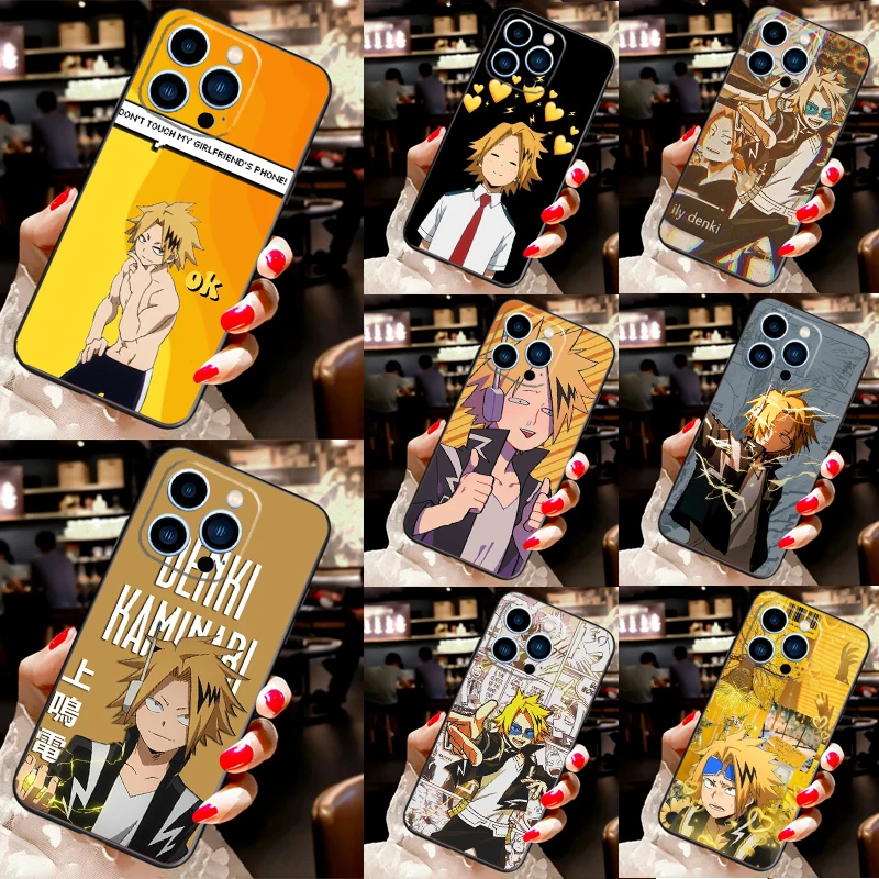 Denki Kaminari My Hero Academia Phone Cover For iPhone 12 13 Mini 11 14 Pro Max X XS XR Max 7 8 Plus SE Soft Case Fundas