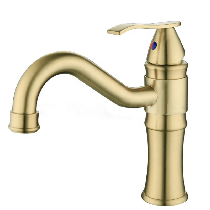 

SUS 304 Rust Free Fancy Hotel Deck Faucet gold Basin Mixer Taps