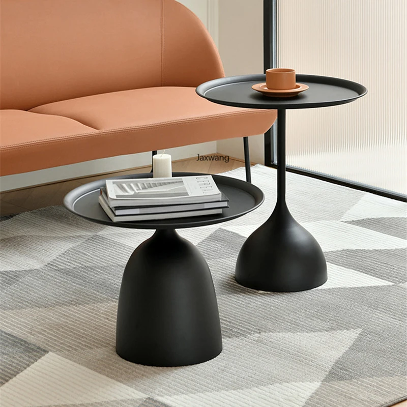 

Nordic Round Table Modern Minimalist Iron Art Round Coffee Table Side Storage Wrought Iron Side Tables for Kitchen NJ70507