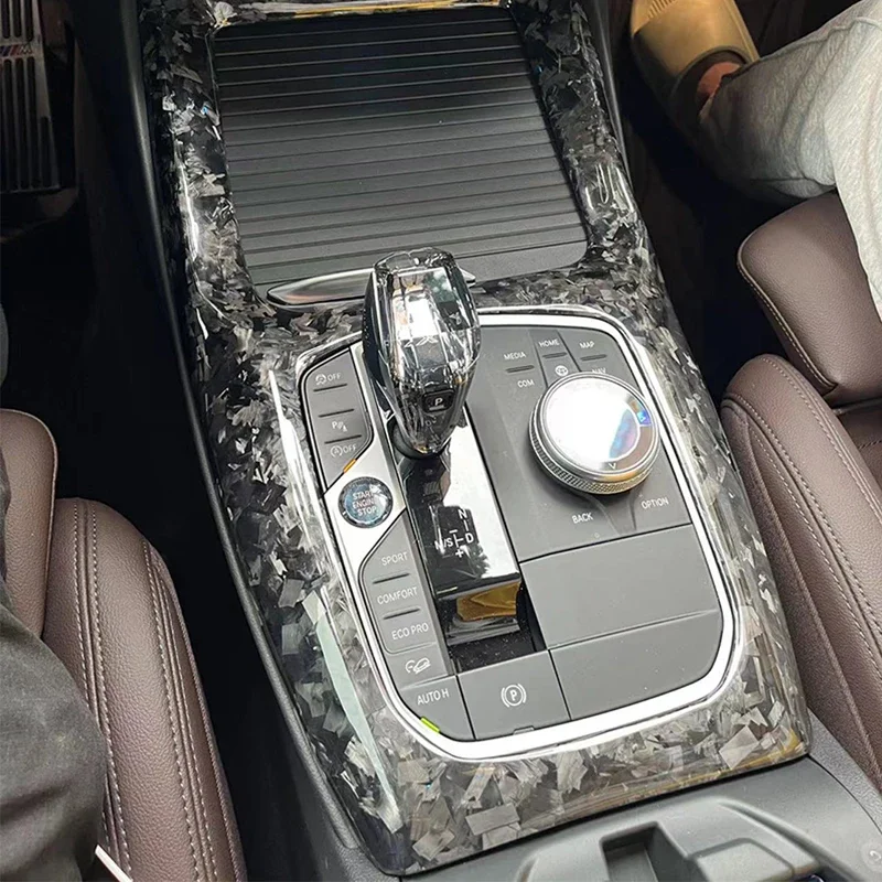 Кованое углеродное волокно декоративная панель центрального управления