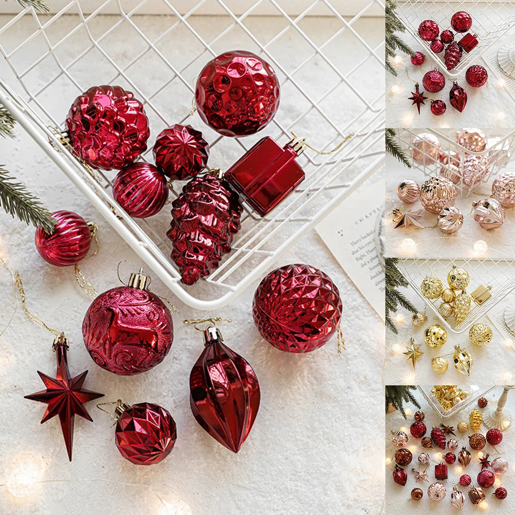 Праздничные дисплеи елочные украшения 10*12*12 см 12 шт. в комплекте коробка с