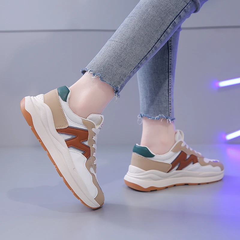 Women Sneakers Casual Walking Shoes Spring/Autumn Lace Up Breathable Soft Women's Sport Shoes Round Toe Outdoor Female