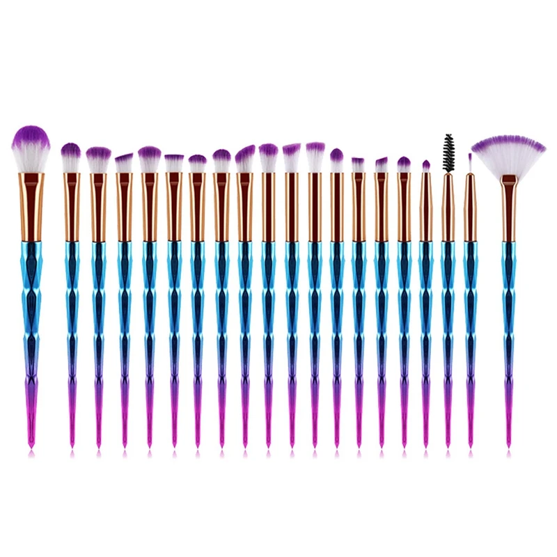 

20Pcs Diamond Makeup Brushes Set Eyeshadow Foundation Cosmetic Brushes Kit Beauty Make Up Tool