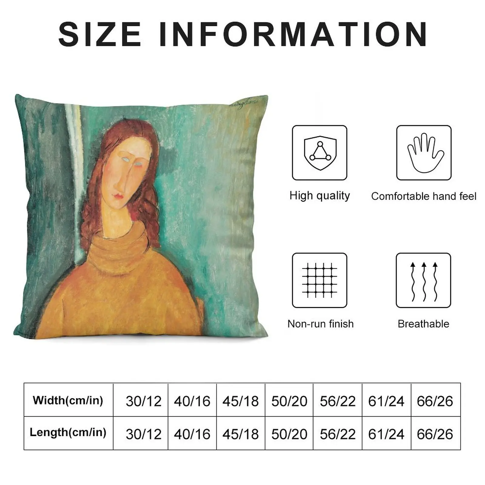 Портрет Жанны хебутерн от Amedeo Modigliani 1919 декоративная подушка рождественские