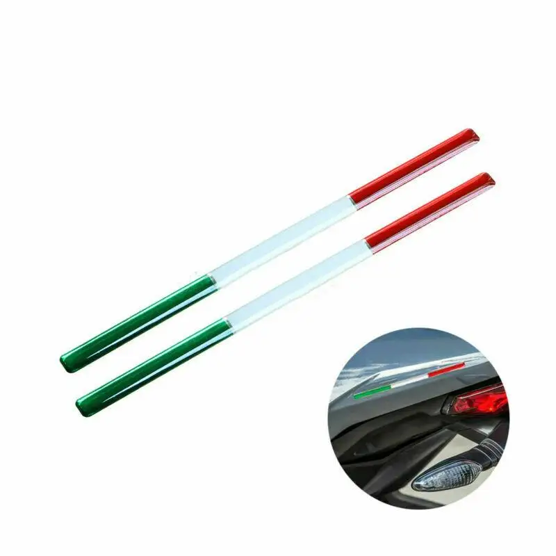 

2pcs THIN Italy Flag Sticker Emblem Badge 3D Decoration for Italian Car motorcycle Bike Auto Truck