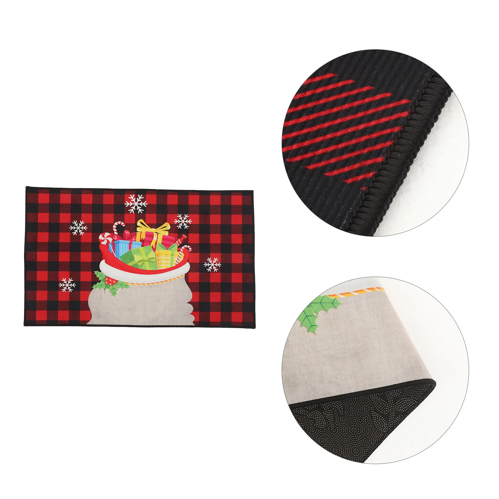 

Christmas Mat Rugs Welcome Matsbath Rug Plaid Door Kitchen Entrance Bathroom Holiday Shower Decorations