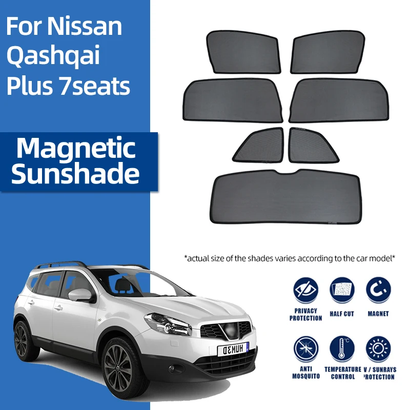 

For Nissan QASHQAI +2 I 2007-2015 Front Windshield Car Sunshade Side Window Blind Sun Shade Visor UV Rear Mesh Curtain