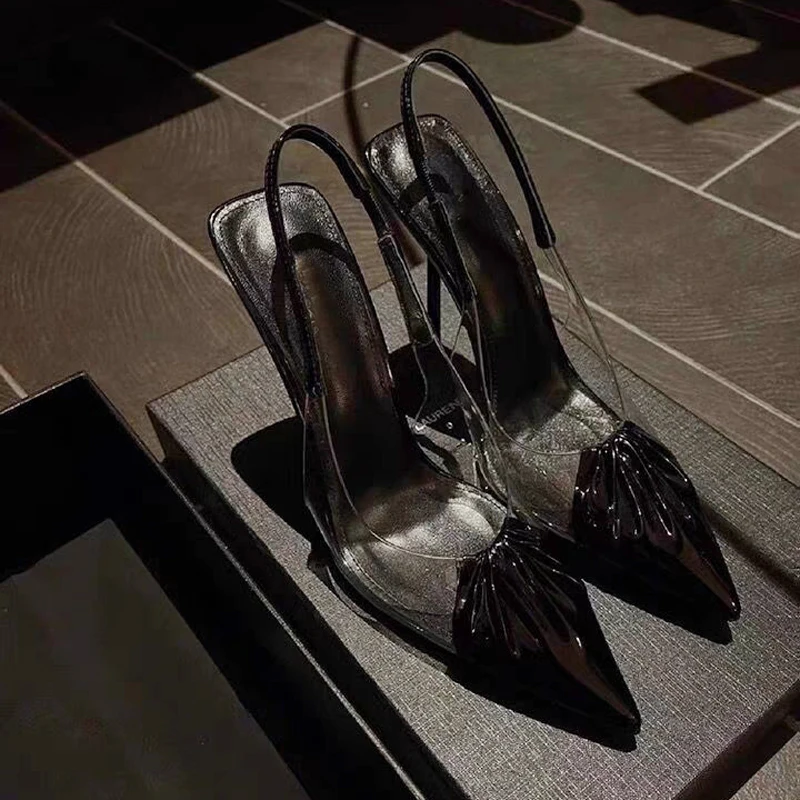 Женские туфли на очень высоком каблуке привлекательные сандалии с острым носком