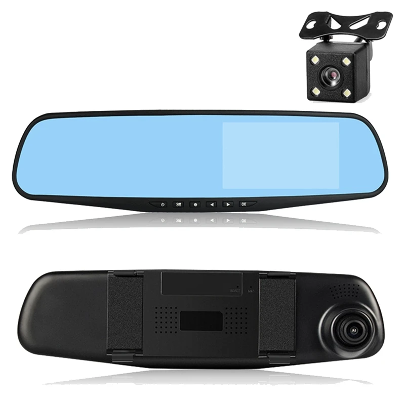 

Rearview Mirror Car Recorder Car Monitoring Car DVR Front And Rear Dual Recording Car Supplies