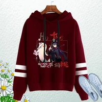 genshin impact hoodie kawaii hu tao printed hoodies anime clothes unisex sweatshirts casual streetwear women crewneck sweatshirt