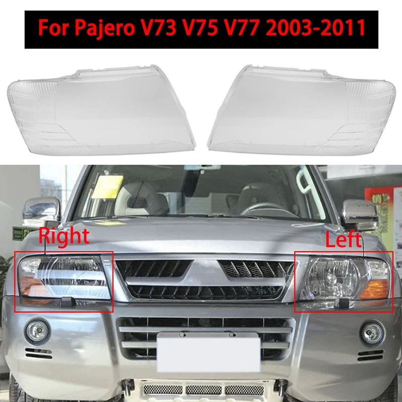 

Для Mitsubishi Pajero V73 V75 2003-2011 Автомобильный налобный фонарь прозрачная оболочка стекло для объектива