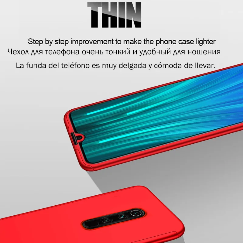 360 Full Cover Shockproof Protective Case For Xiaomi Redmi mi Note 10 Pro 9T A2 A3 mi 9 Lite 8 SE Note 8 7 5 6 Pro K20 4A 5A 6A