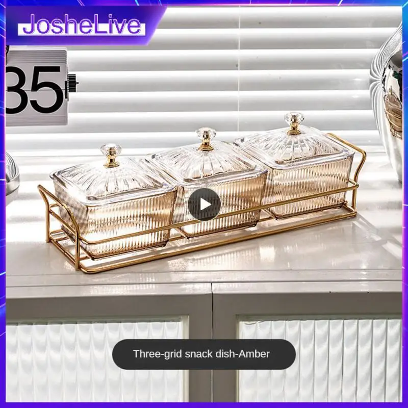 

Compartment Storage Grid Plate Overlay Storage Snack Dish Four Squares Light Luxury Phnom Penh Fruit Plate Home Supplies Plastic