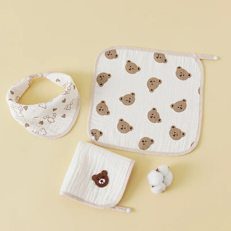 

Muslin Cotton Baby Towel Handkerchief Colorful Kid Wipe Cloth Multifunctional Infant Saliva Towel Newborn Face Feeding Bibs