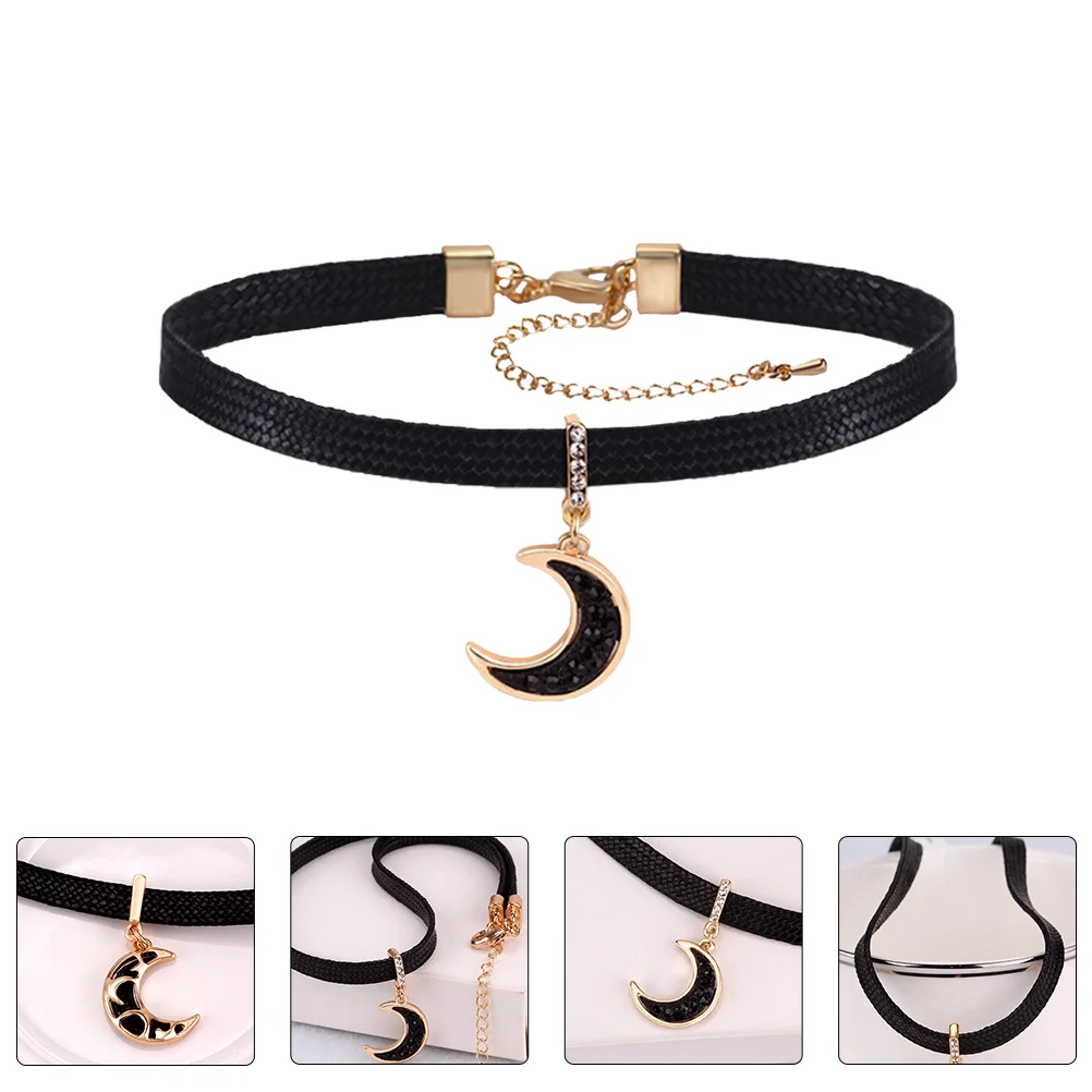 

Moon Necklaces Women Elegant Tattoo Lace Chokers Pendant Necklaces Alloy Necklaces Gothic Necklace Cat Necklace